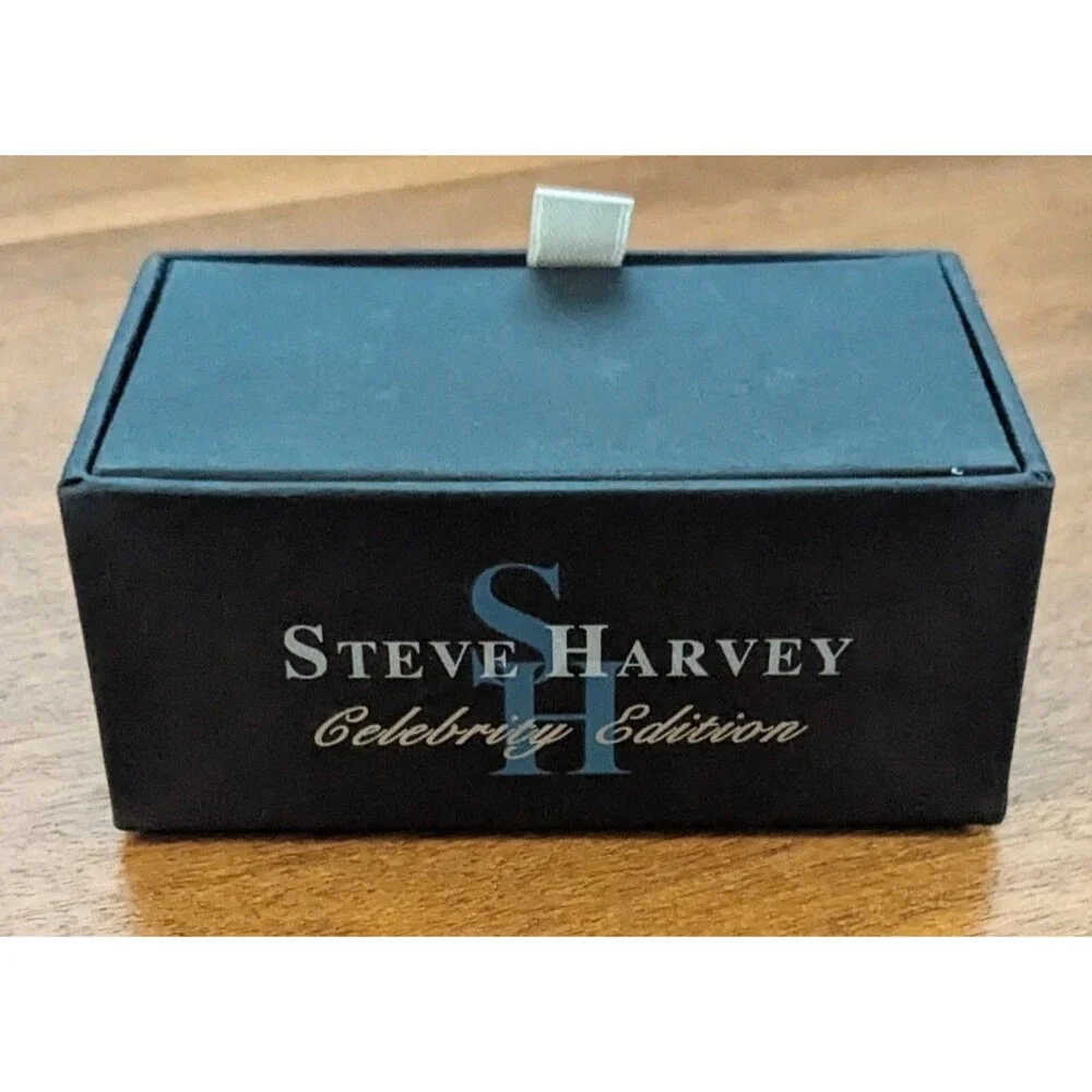 Steve Harvey Cross Design Cufflinks Silver Gold French Cuff Display Box New